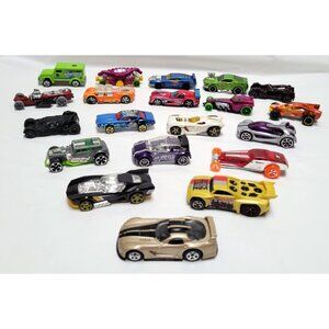Lot of 20 Die-Cast Plastic Cars Unique Models Assorted Colors Styles Hot Wheels
